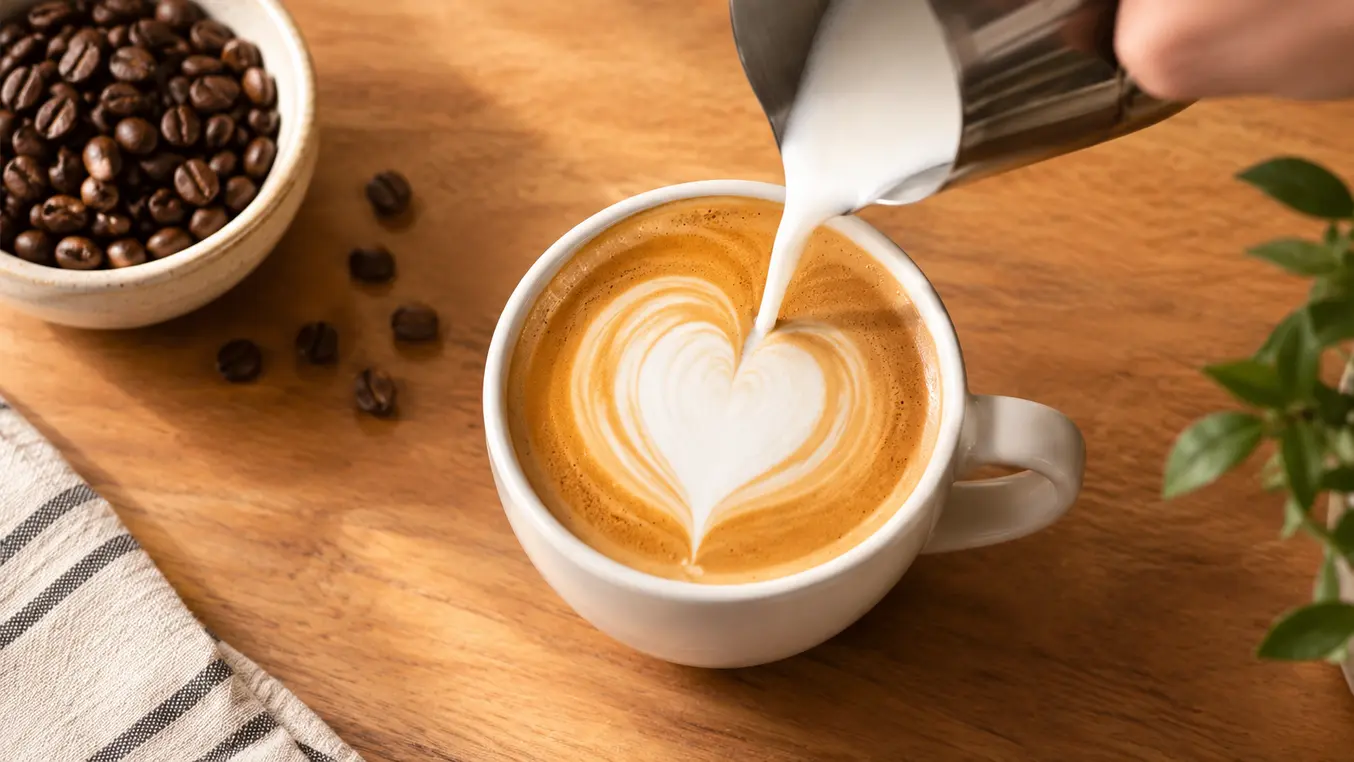 Hoe maak je een hartje in koffie?