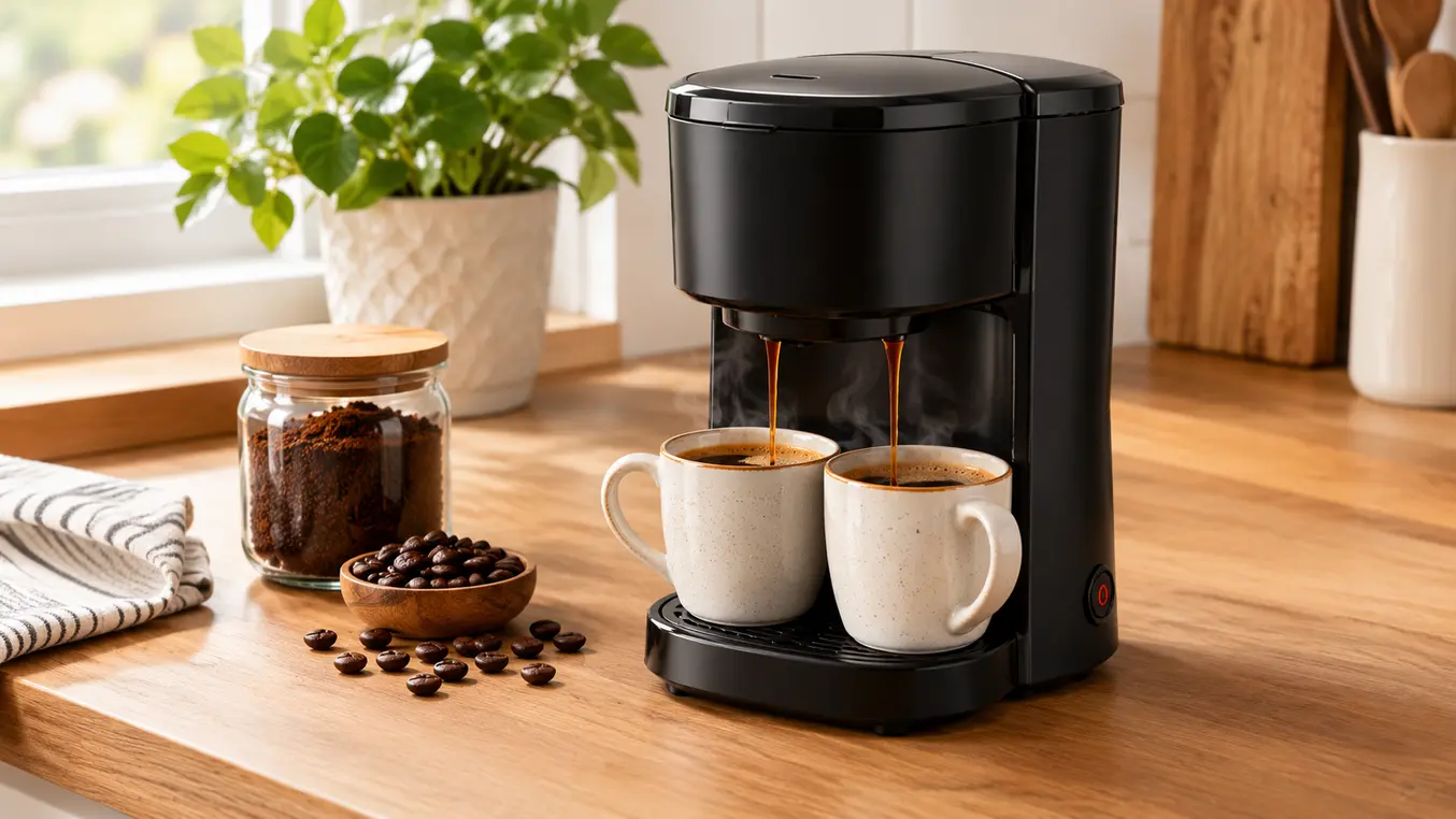 Klein filter koffiezetapparaat voor 2 kopjes